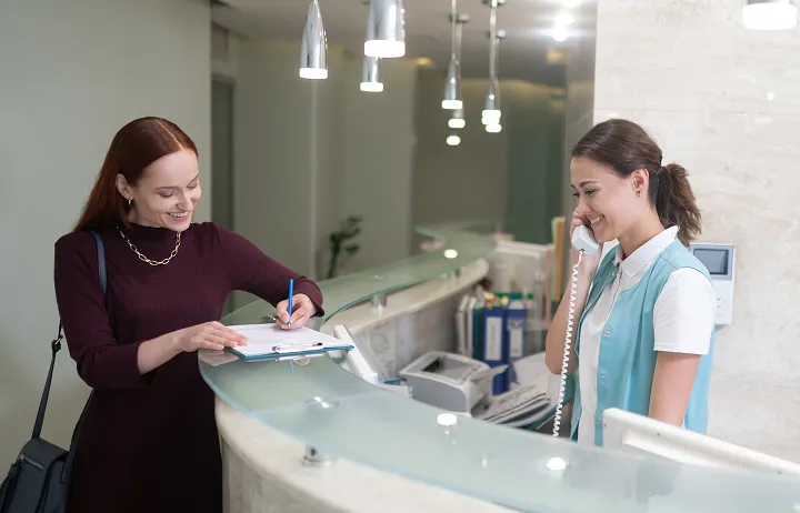 Patient at McQuiston Dental and Aesthetics in Alexandria, VA